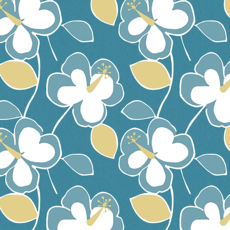 Manhattan Comfort Naperville, Vinyl Flower Power Wallpaper, 205 In X 33 Ft = 56 Sq Ft Naperville